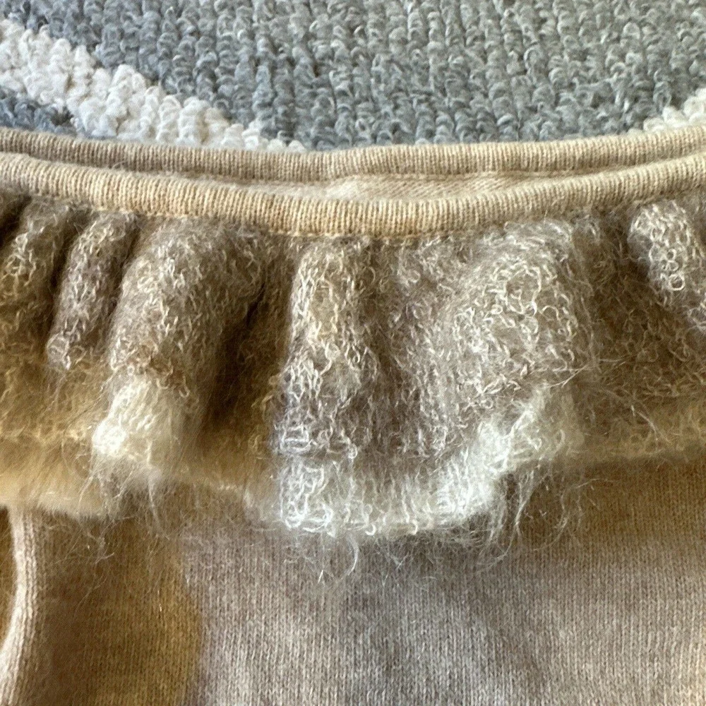 RARE Frankie‎ Morello Milan Woman's Ruffled Pullover Wool Blend Sweater XS